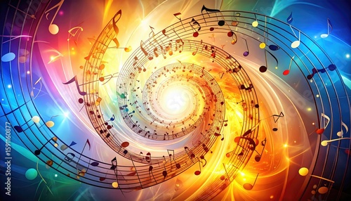 Colorful musical spiral