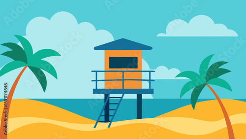 lifeguard hut on the beach