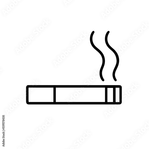 Cigarette outline icon representing smoking addiction