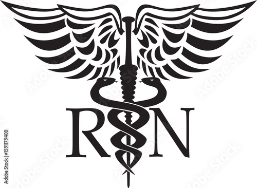 RN, Registered Nurse 2 Scalable vector file