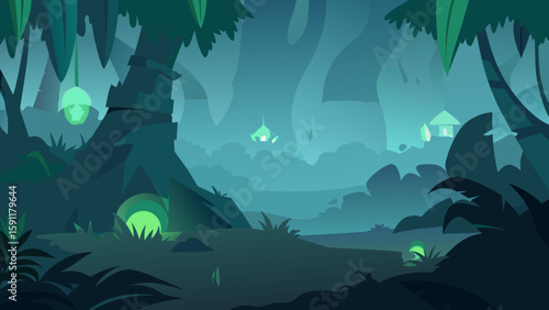 tropical jungle background