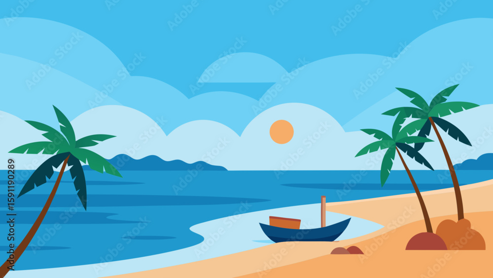 Fototapeta premium palm tree on the beach