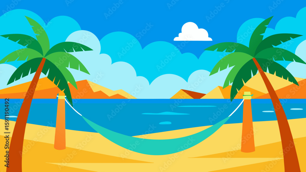 Fototapeta premium beach with palm trees