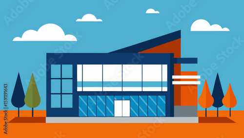 vector illustration of a house on the beach