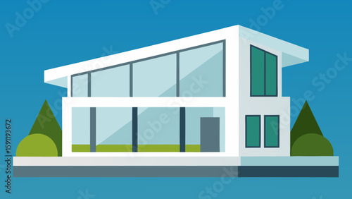 vector illustration of a modern building