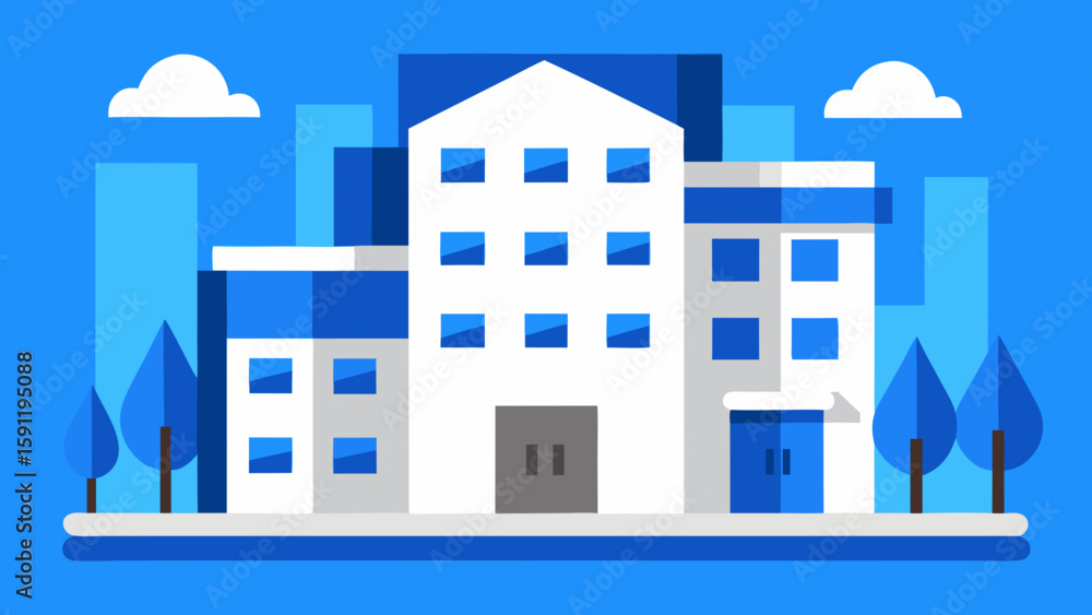 Obraz premium vector illustration of a city