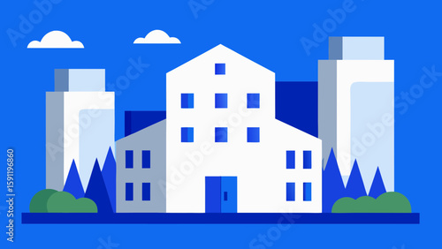 Morning and evening views of an old town's urban architecture, featuring diverse buildings and charming rooftops