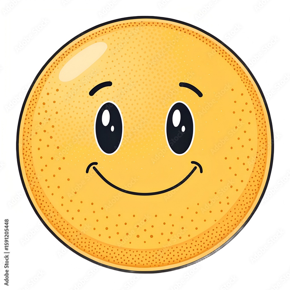 Fototapeta premium simple smiley face. Generative AI isolated on a transparent background vector art