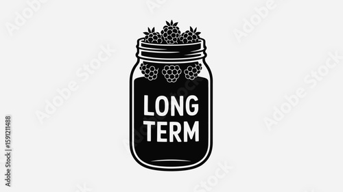 Long Term Vision Jar of Raspberries