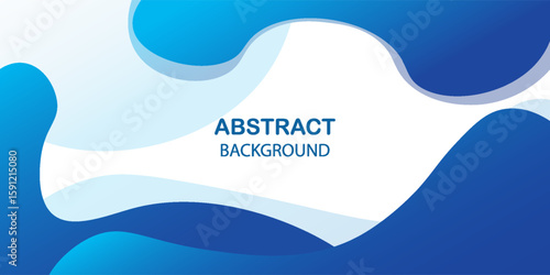 Liquid color background design. Blue elements with fluid gradient. Dynamic shapes composition.