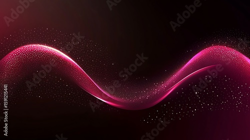 Abstract, flowing, pink waves on a dark background