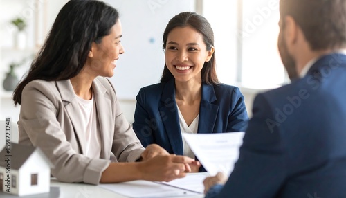Wallpaper Mural Businesspeople reviewing documents Torontodigital.ca