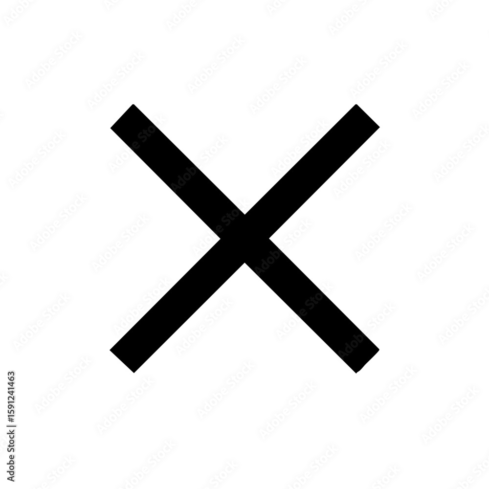 Obraz premium ばつ印黒細め/web対応svgデータ