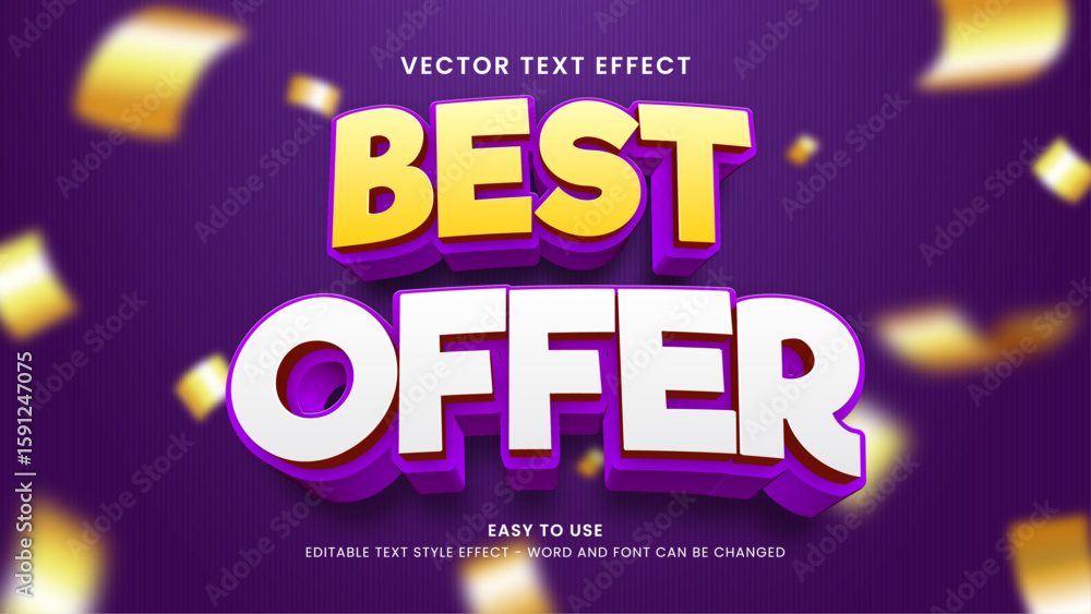 Obraz premium best offer editable text effect