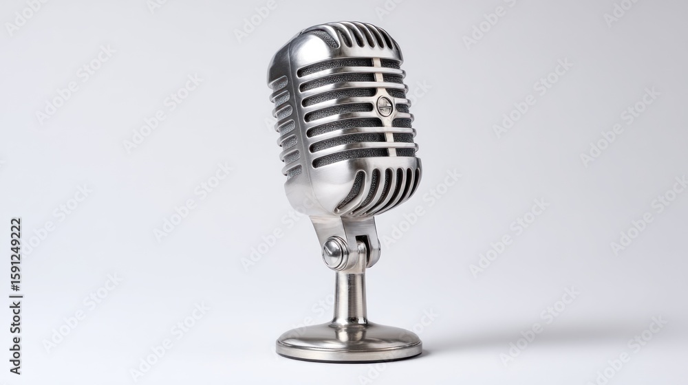 Fototapeta premium Vintage microphone on a stand (1)