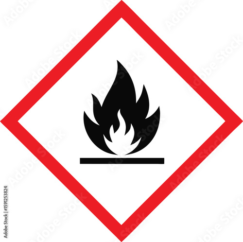 Piktogram GHS02 gazy łatwopalne vector 