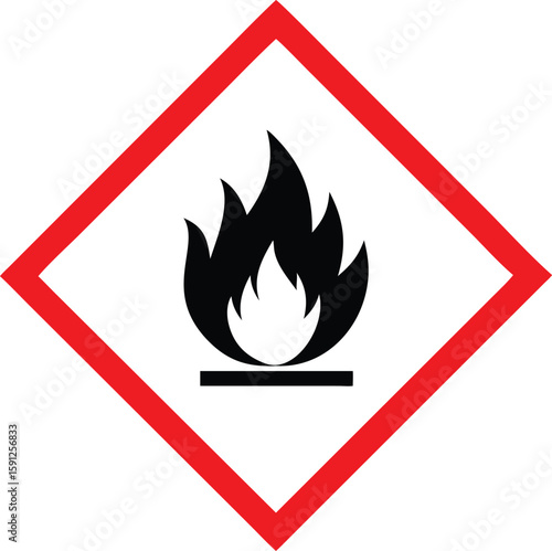 Piktogram GHS02 gazy łatwopalne vector 