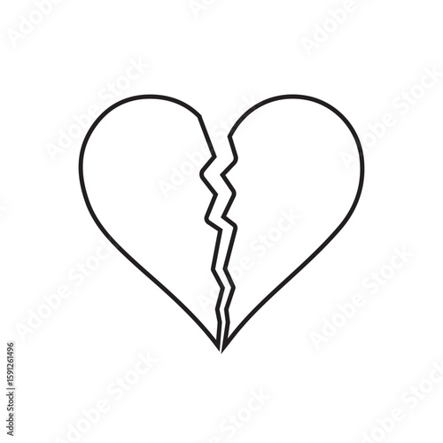 Broken heart icon