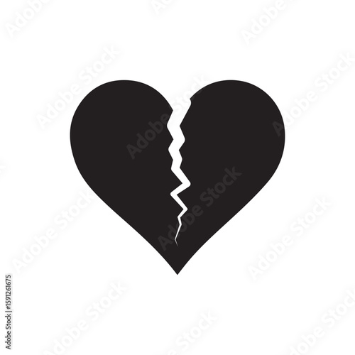 Broken heart icon