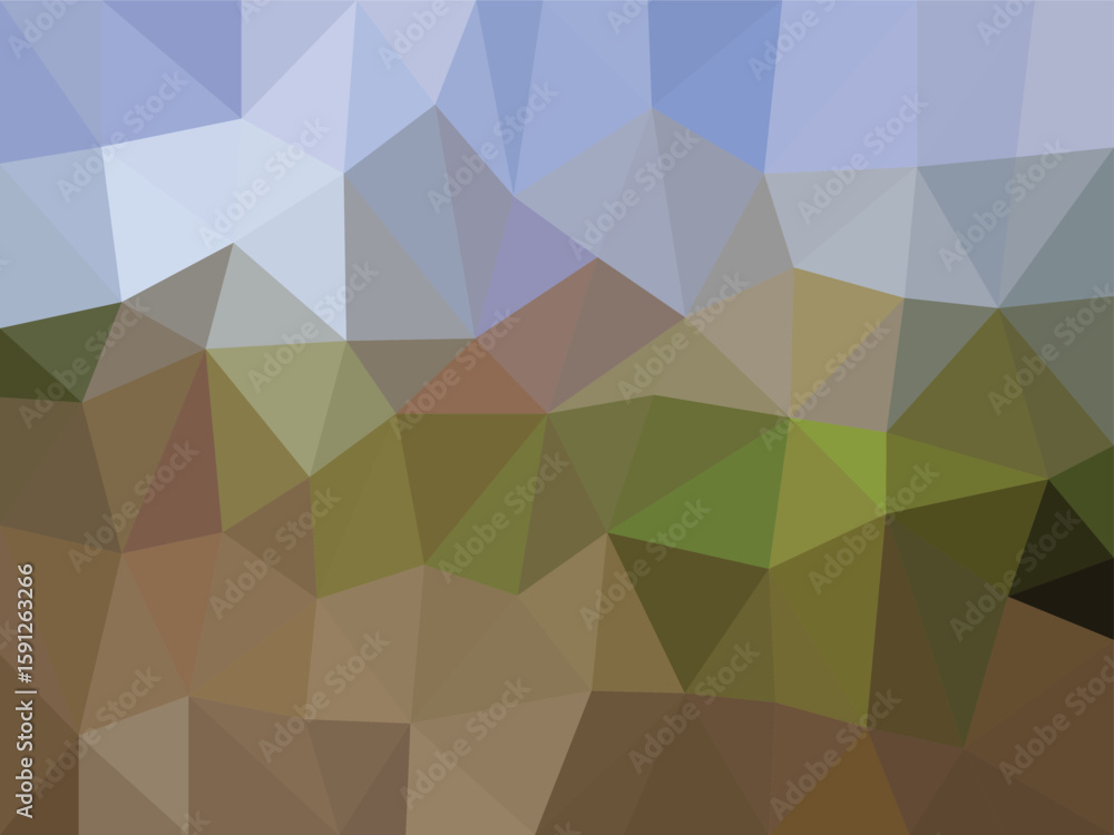 Obraz premium Geometric Abstract with Earth and Sky Tones