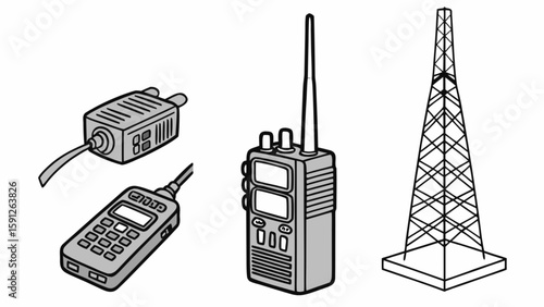 Explore walkie talkie communication devices radio tower technology for seamless connectivity and signal transmission