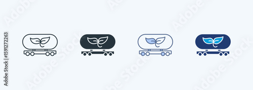 Green Hydrogen Multiple Style Icon Collection