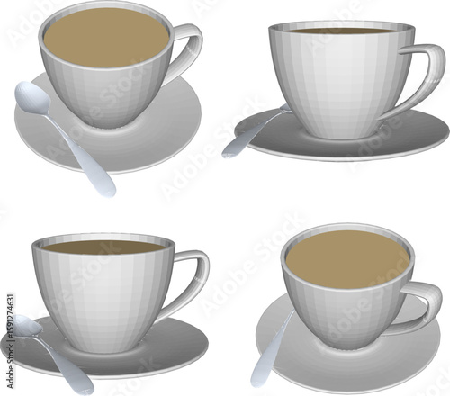 Vector illustration of a cup of coffee design to accompany breakfast 