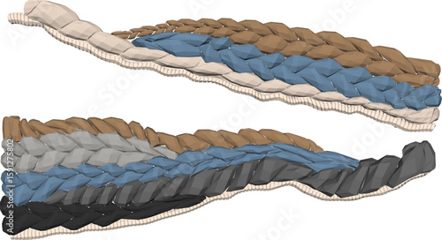 sketch vector illustration of unique classic vintage ethnic traditional woven rope decoration design
