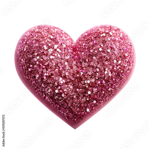 Colorful glitter heart decoration perfect for celebrations, love events, or artistic displays in creative settings