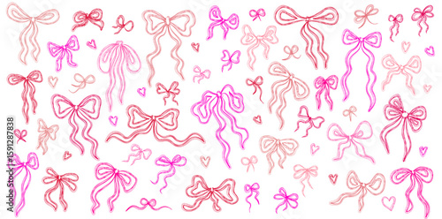 Light pink brush-style ribbon bows for baby shower decorations, gift wrapping, and soft celebration themes
