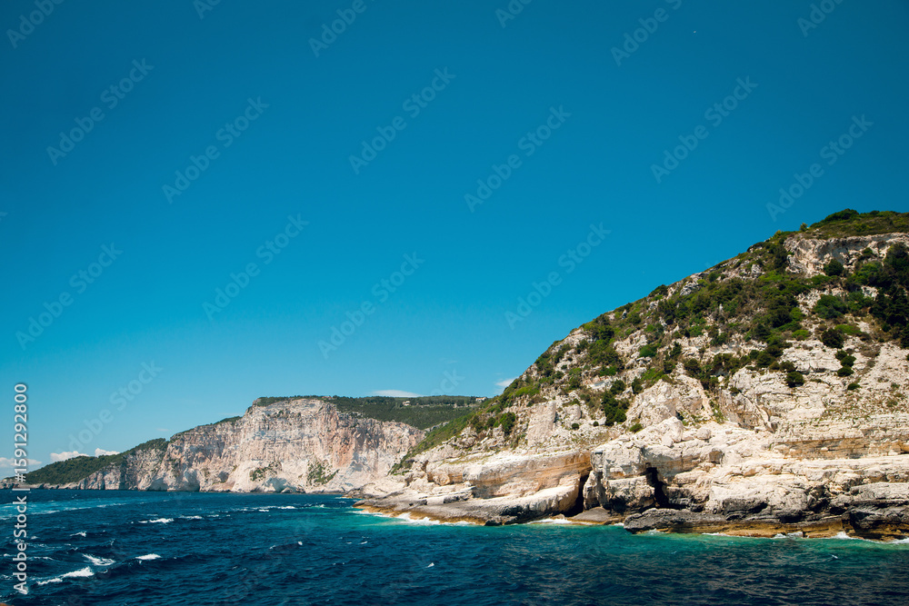 Fototapeta premium Scenic Coastal Cliffs and Blue Sea