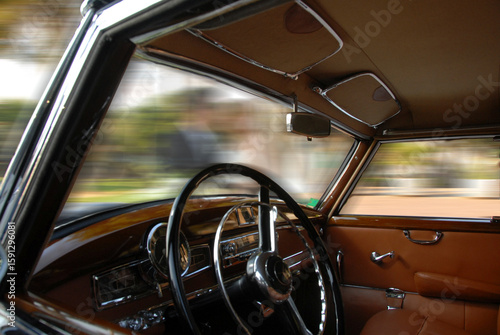 image of the interior of an old vehicle