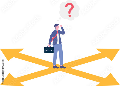 Choose career path, make life decision choice, decide the right or wrong direction,
