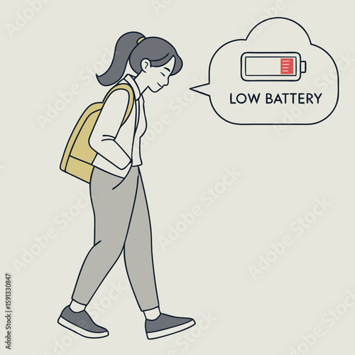 Girl feeling fatigued