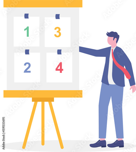 Set work priority, arrange to do list which job to do before and after,
