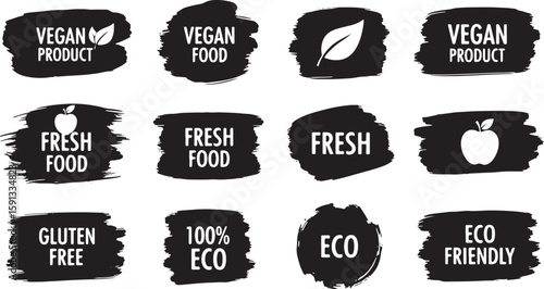 Vegan food fresh gluten free eco friendly product labels, vegan, food, fresh, gluten free, eco friendly, product, label, organic, natural, healthy, vegetarian, plant based, nutrition, diet, green, lea