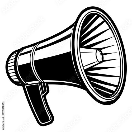 megaphone on white background