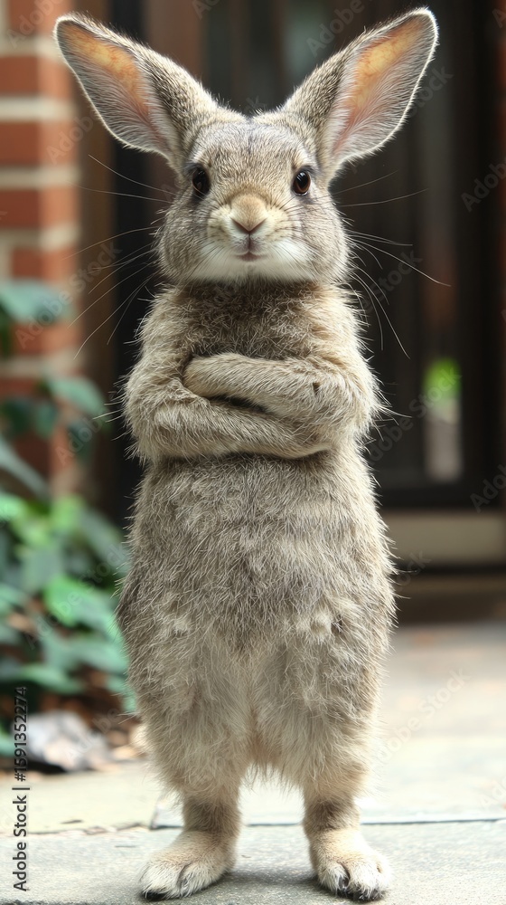 Obraz premium Cute rabbit standing