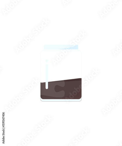 Chocolate Powder Jar with Minimalist White Label and Dark Brown Design for Modern Nutritional Packaging