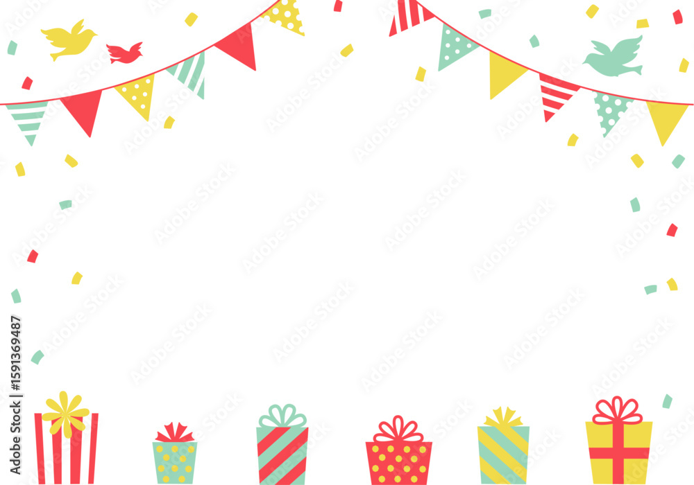 Obraz premium Birthday Background Illustration (Horizontal)
