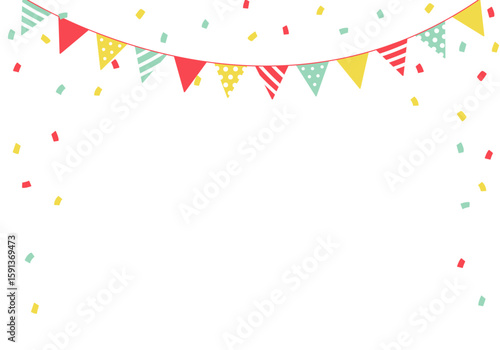 バースデーカード_誕生日パーティー背景（ヨコ） 