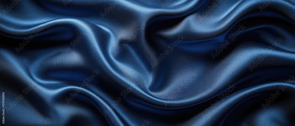 Obraz premium Rich, Deep Blue Draped Fabric