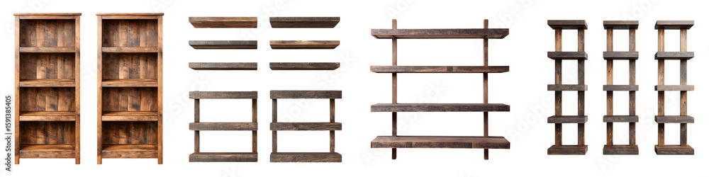 Rustic Wooden Bookshelves and Shelves - Home Decor Collection Rustic Wooden Bookshelves and Shelves - Home Decor Collection