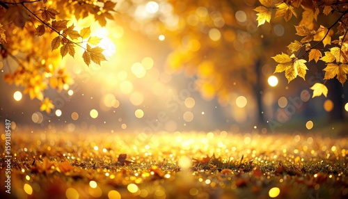 Wallpaper Mural Golden autumn leaves fall nature park scenic photography warm environment close-up view seasonal beauty Torontodigital.ca