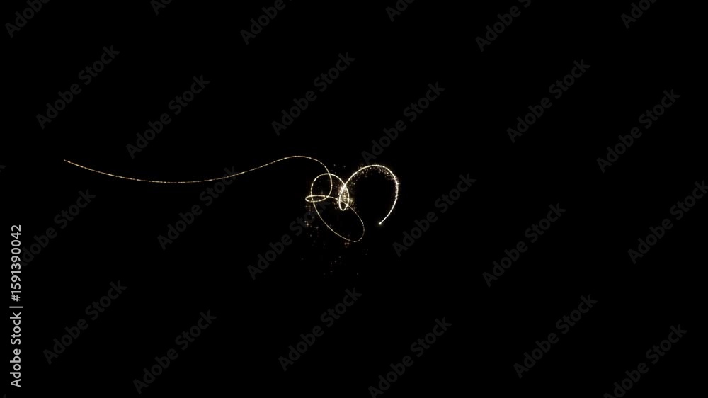 Golden glitter heart shape animation on black background. Seamless loop. Perfect for romantic projects Golden glitter heart shape animation on black background. Seamless loop. Perfect for romantic projects