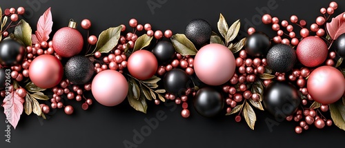 Festive Christmas ornament arrangement