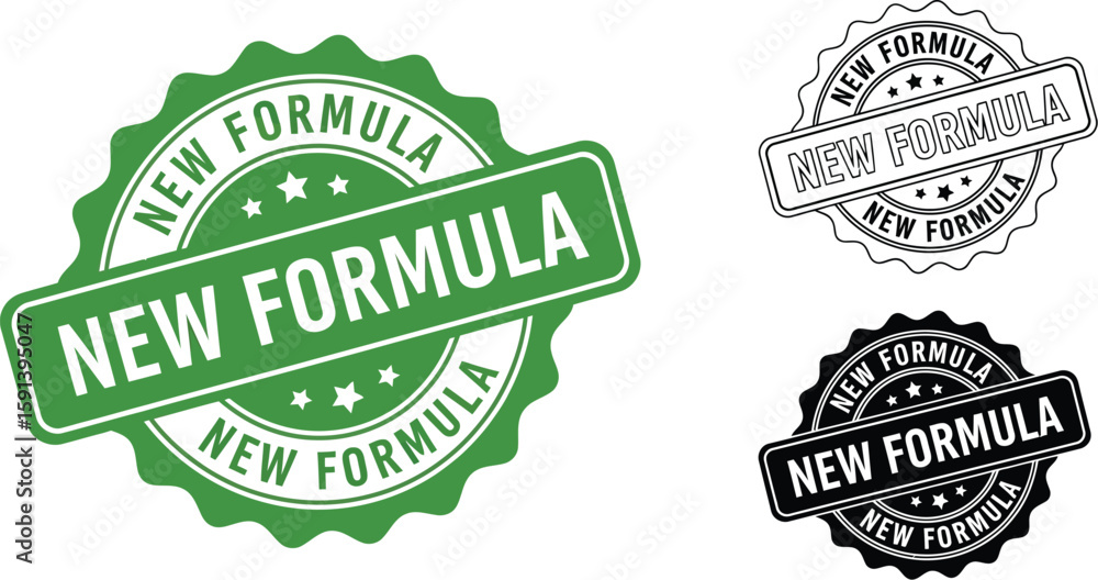 Fototapeta premium New formula stamp vector illustration design for product label and marketing material promotion concept