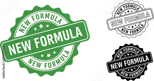 New formula stamp vector illustration design for product label and marketing material promotion concept