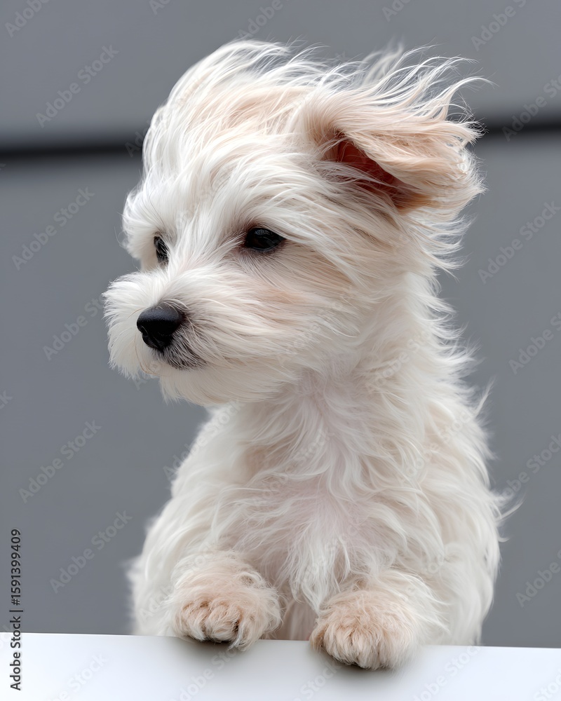 small dog sticking head out of car window, wind in fur small dog sticking head out of car window, wind in fur
