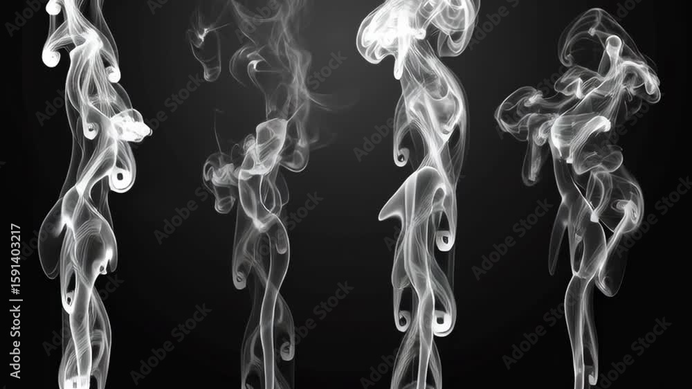 Smoke Types Four different types of smoke are shown in the image, with each one ...